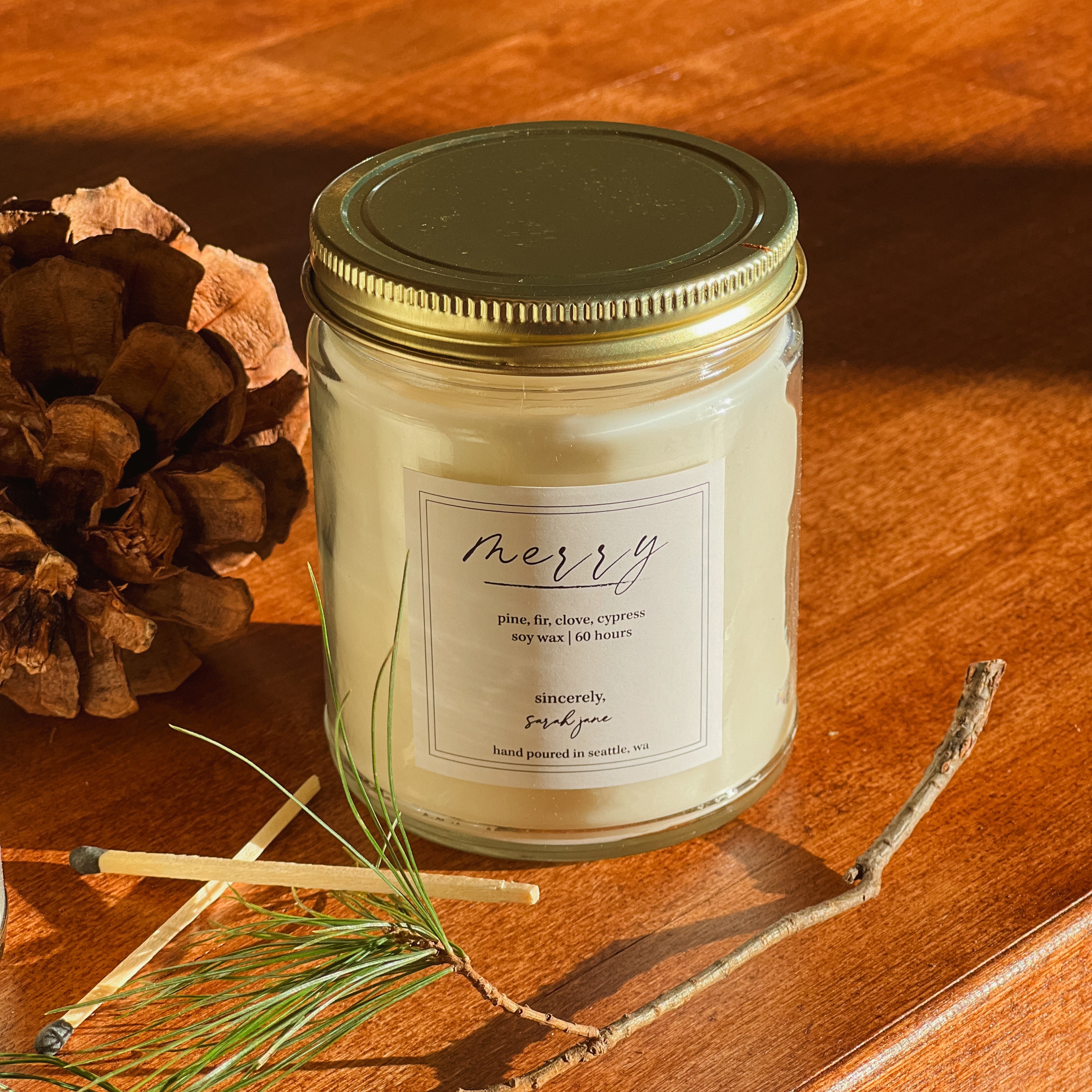 Holiday Candles by Sincerely Sarah Jane