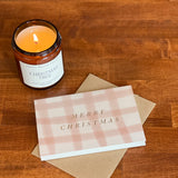 Merry Christmas Pink Gingham