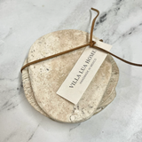 Organic Shaped Travertine Coaster, Set of 4