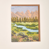 Western Mountain Landscape Card