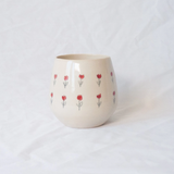 Line Drawn Tulips Wine Cup