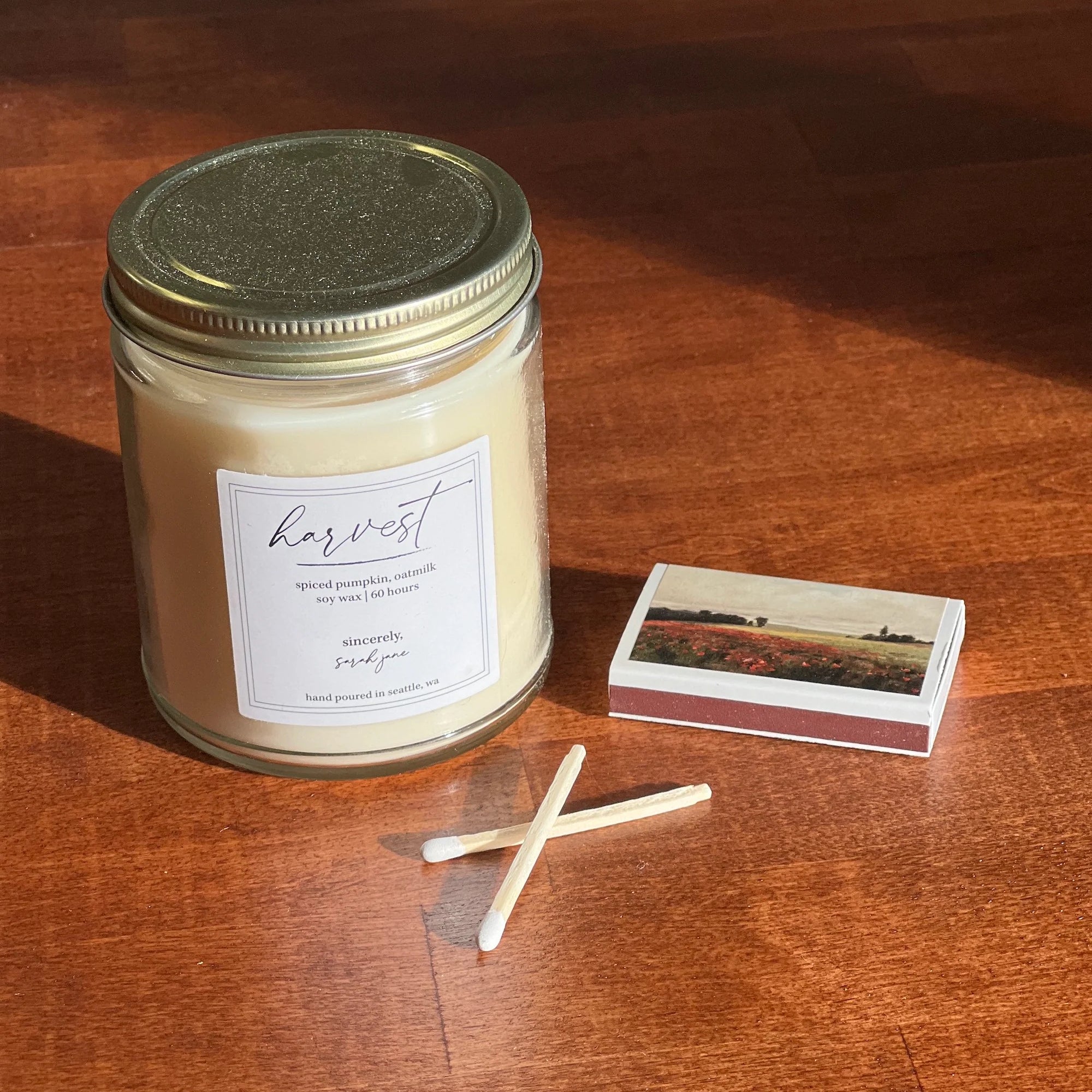 Sincerely, Sarah Jane Candles
