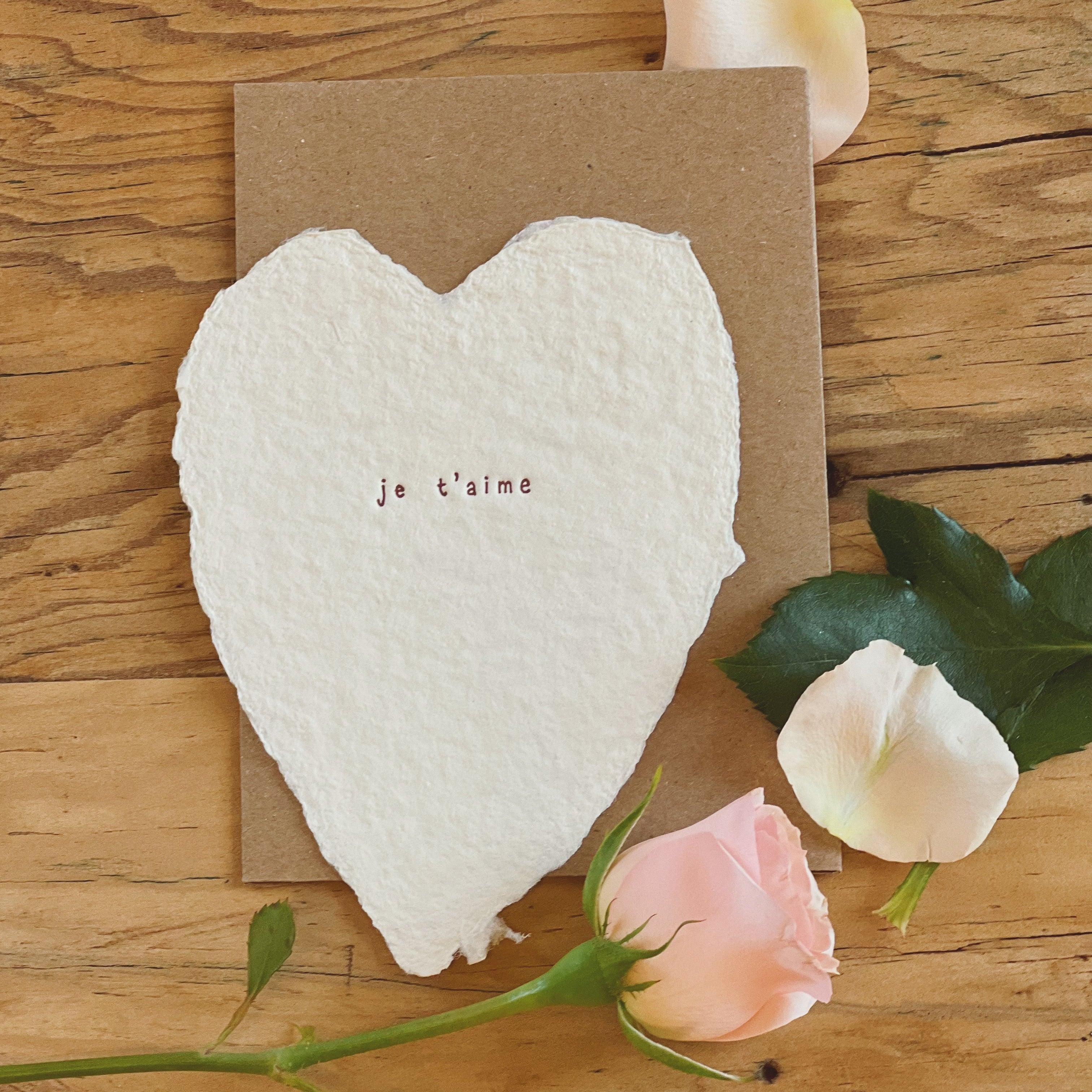 Je T'aime or I Love You Petite Card